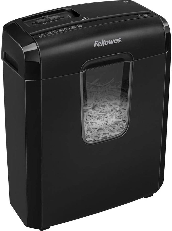 Fellowes Aktenvernichter 6 Blatt Partikelschnitt (P4), Papierschredder für Zuhause, Powershred 6C, S