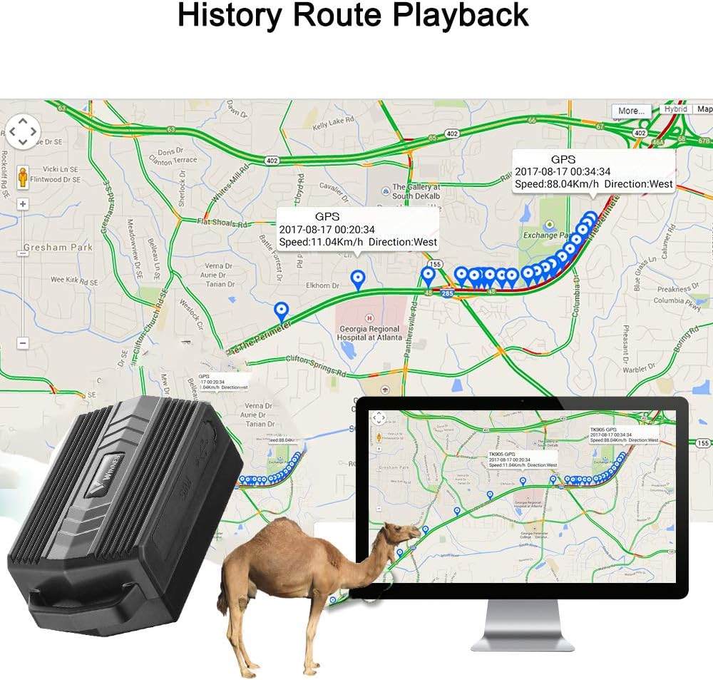 TKMARS 4G GPS Tracker Auto Pet Tracker Hunde Tracker Geeignet für Rinder, Schafe und Grosse Hunde