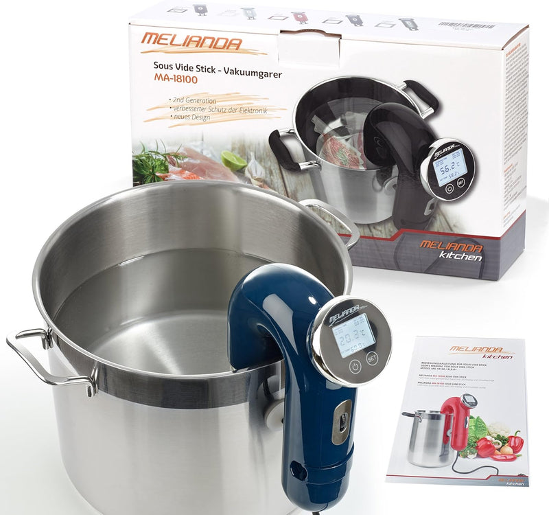 Melianda MA-18100 Sous Vide Stick Niedrigtemperatur Vakuumgarer Digital-Timer, Blau