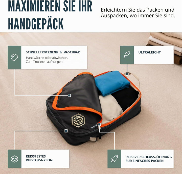 Kompressions-Packtaschen für carryon travel-lightweight stolperten mit Koffer Organizer-Taschen mit