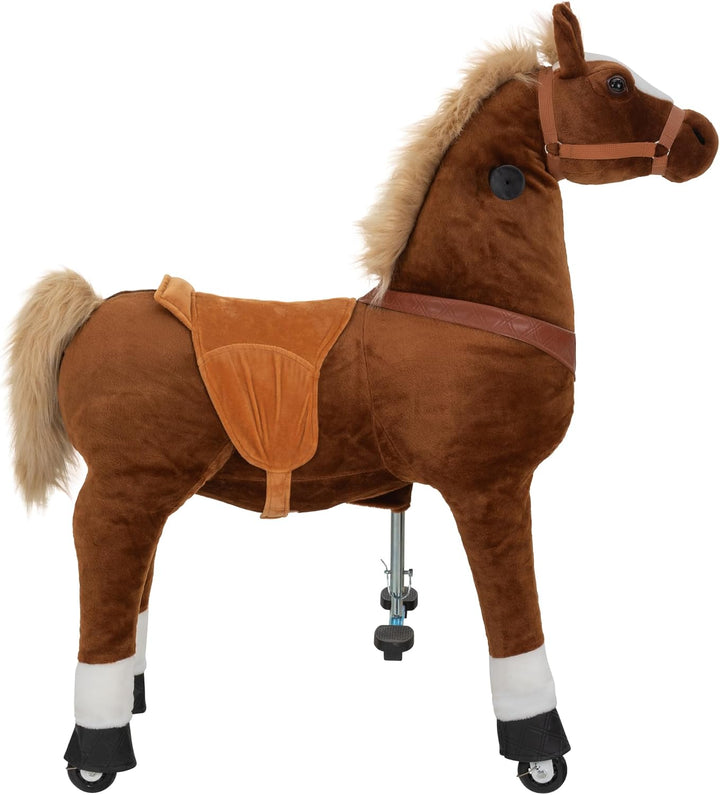 Miweba Pony Amadeus | Reitpferd auf Rollen - Pferd für Kinder - Schaukelpferd - Schaukeltier - Kusch