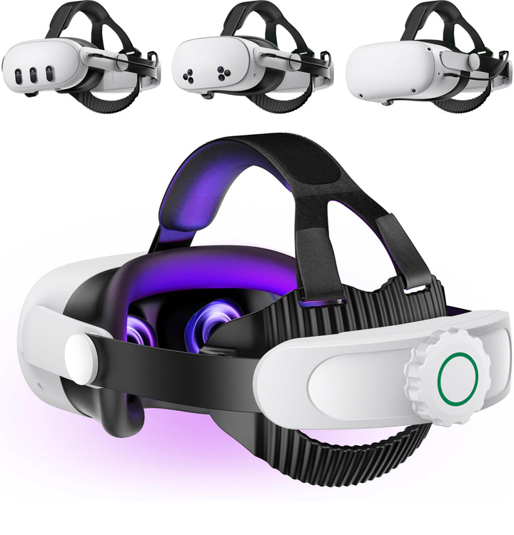 Headstrap für Meta Quest 3 mit 8000mAh Akku, Elite Strap Zubehör für Meta Quest 3S mit Verstellbarem