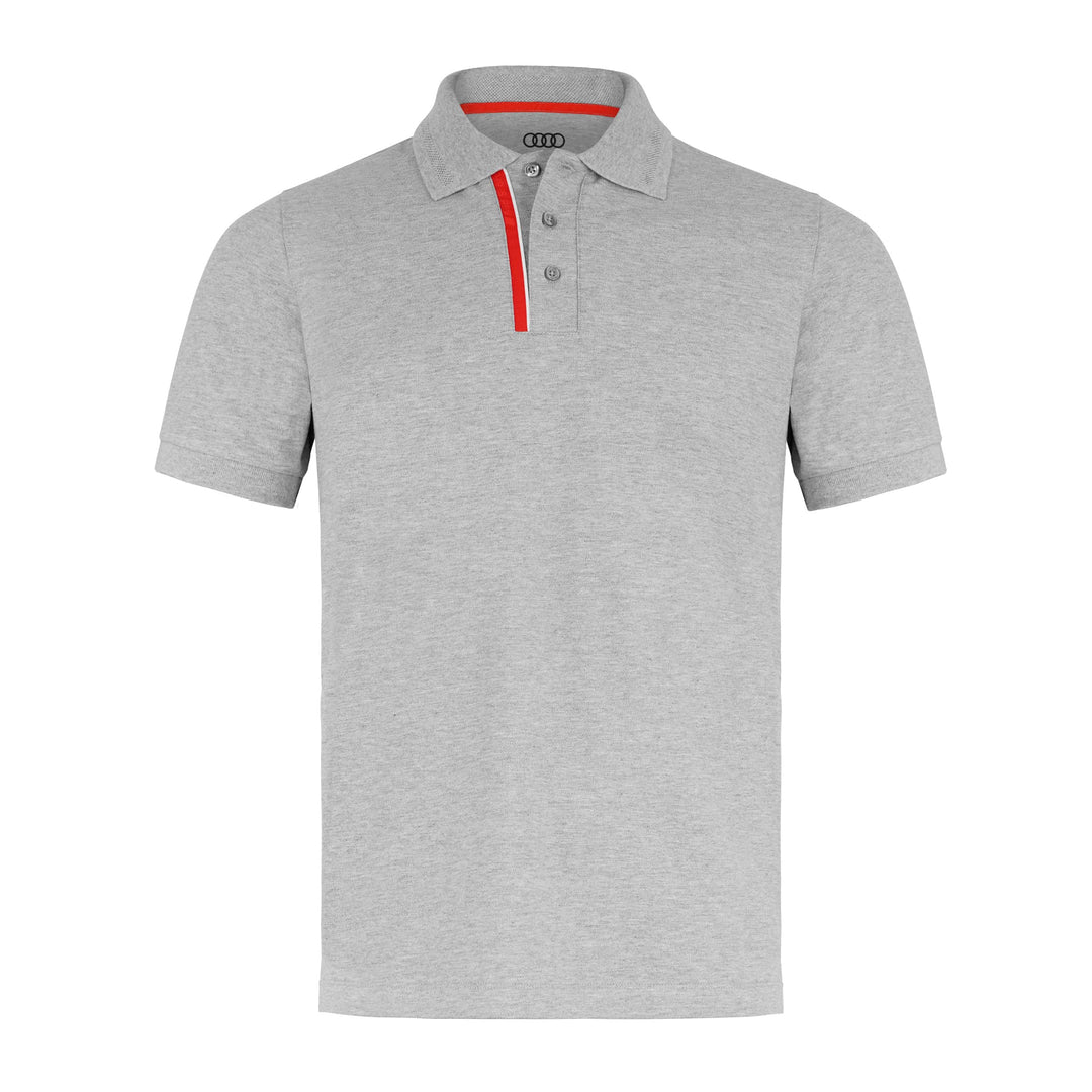 Audi Sport Herren Poloshirt Grau Melange (L) L Grau, L Grau