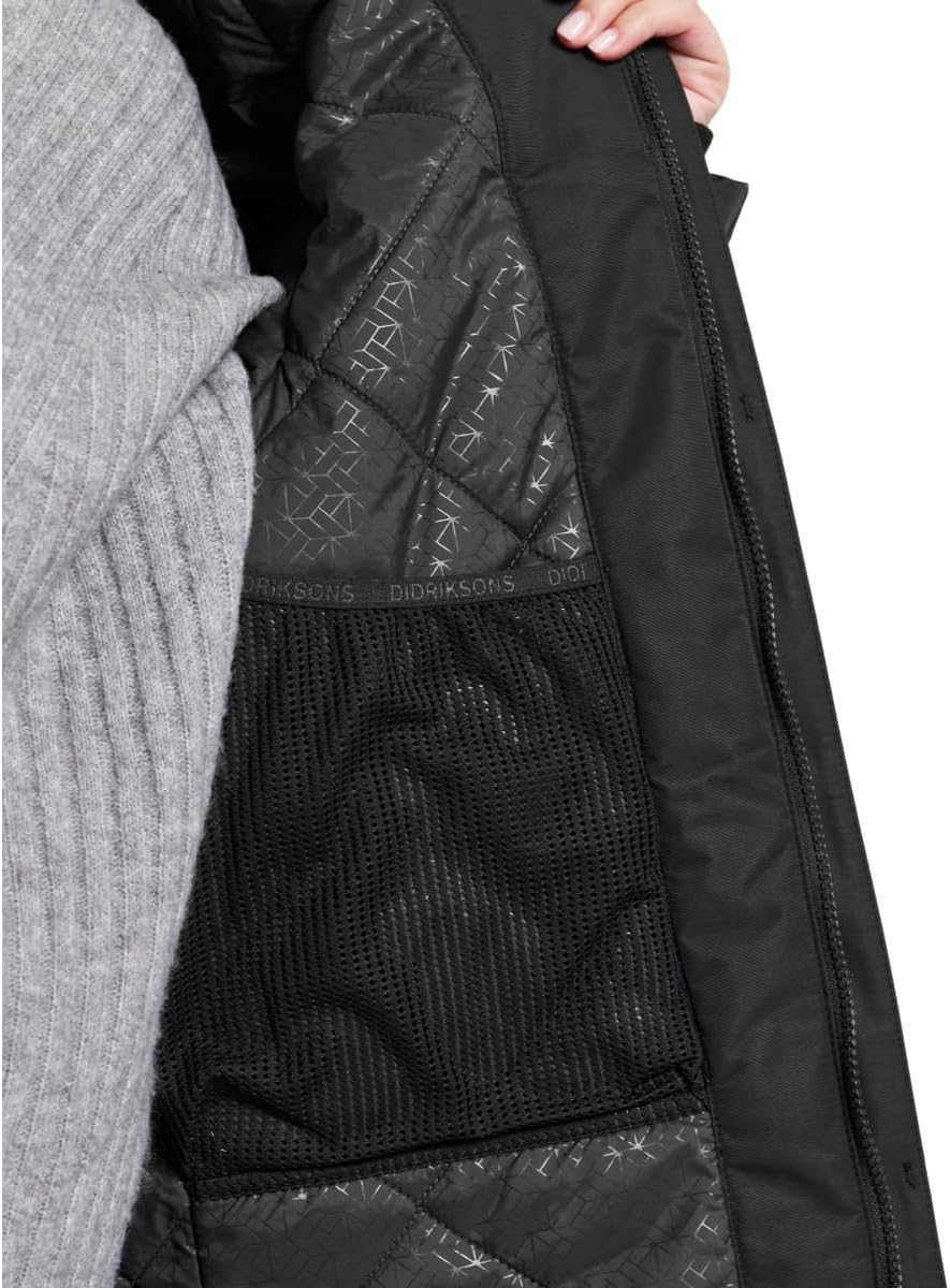 Didriksons Frida Damen Parka 7 32 Schwarz, 32 Schwarz