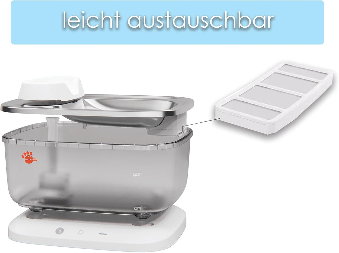 AstroPet 5 Stück Trinkbrunnen Filter kompatibel für 7 l Katzenbrunnen und Hundebrunnen Poseidon Seri