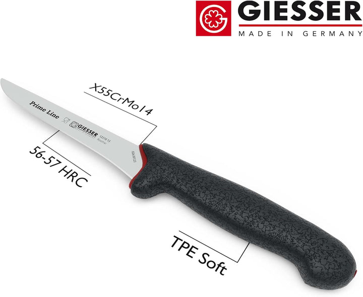 Giesser seit 1776 - Made in Germany - Ausbeinmesser rutschfest PrimeLine, 13 cm Klinge flexibel, sch