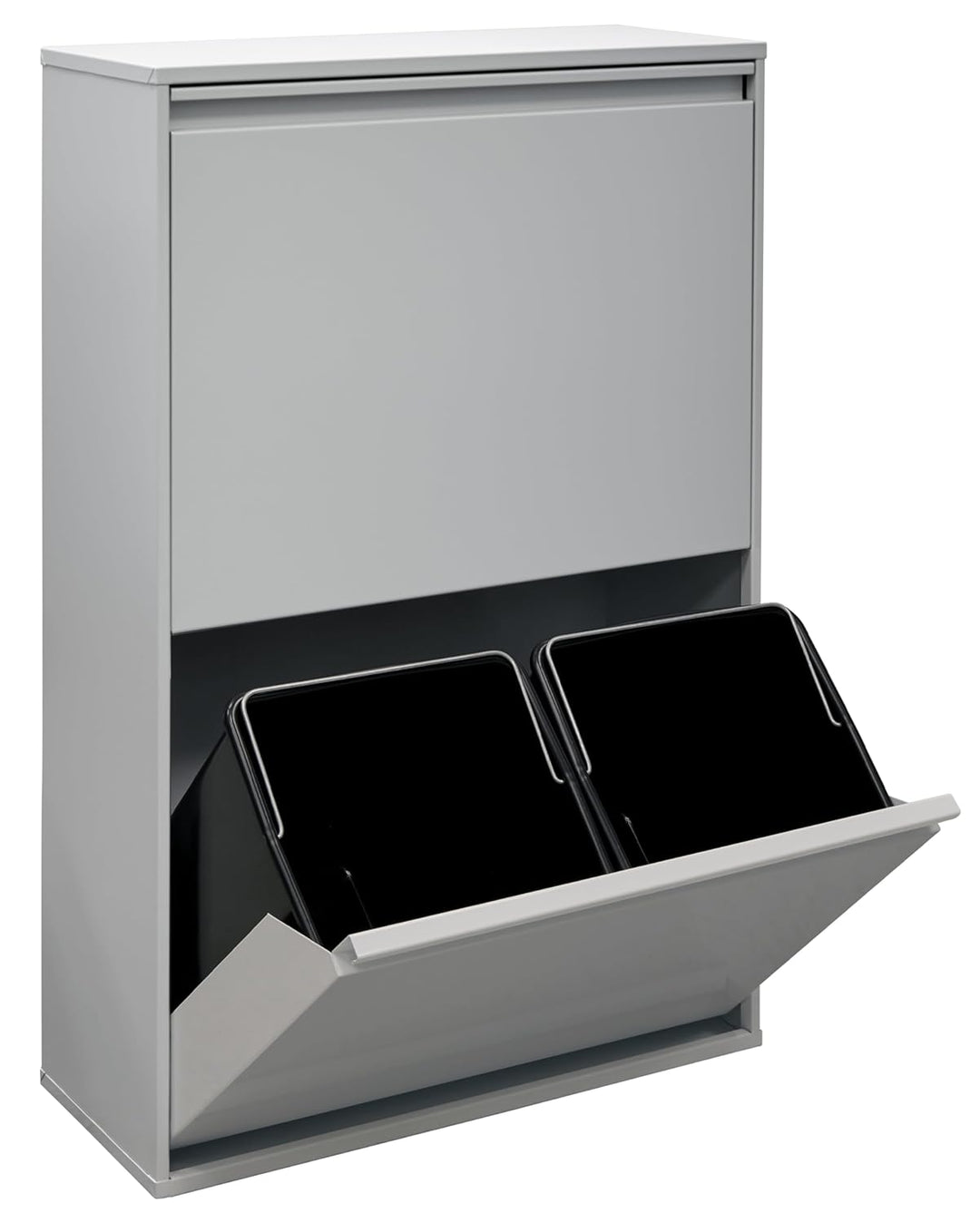 ARREGUI Basic CR602-B Mülltrennsystem aus Stahl | 4 Fächer Mülleimer für die Küche | 4 Fach Abfallei