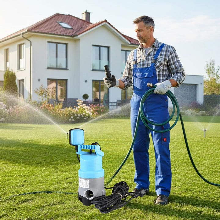 Tauchpumpe FLX 750 (750 W, 13200 l/h, max. Förderhöhe 9 m) – Schmutzwasserpumpe &amp; Klarwasserpumpe -