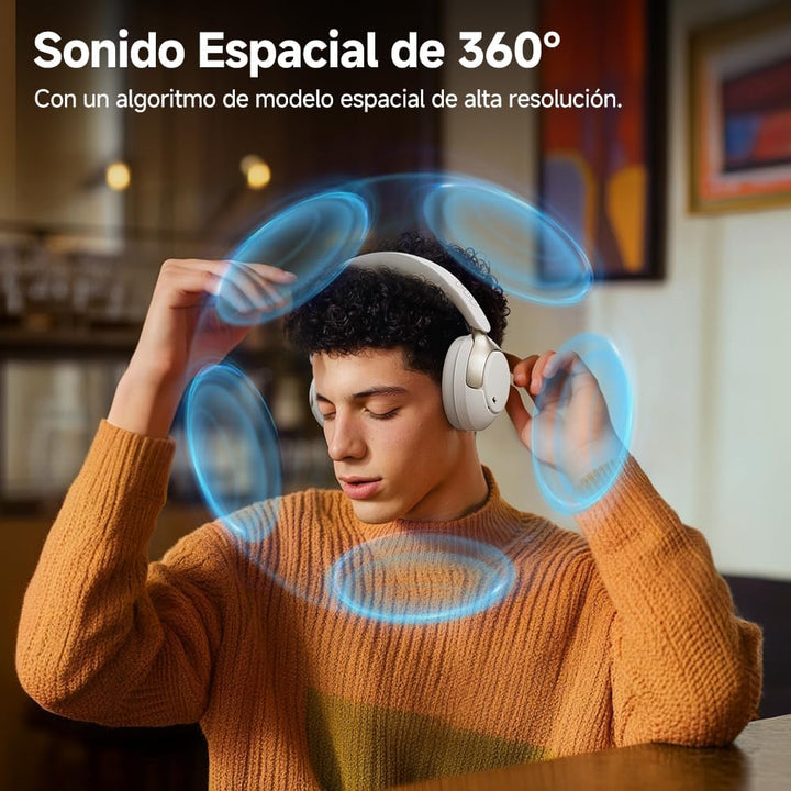 QCY H3 PRO Over Ear kopfhörer Bluetooth,50db Adaptives aktives Noise Cancelling mit Mehreren Modi,Hi