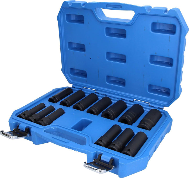 BRILLIANT TOOLS BT022625 1/2" Kraft-Stecknuss-Satz, Sechskant, 13-TLG, 10-24 mm,lang [Powered by KS
