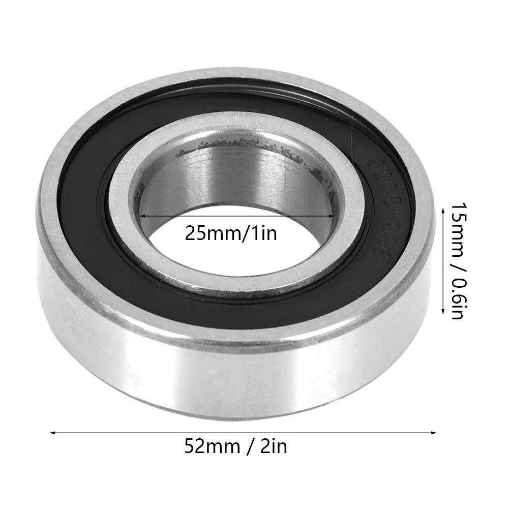 Fafeicy 10Pcs 6205‑2RS Kugellager, 25 mm Innenlochdurchmesser und 15 mm Dicke, für Papierherstellung