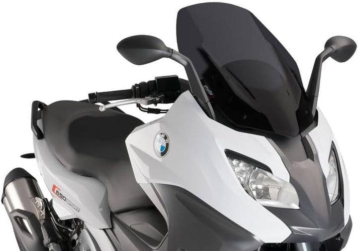 Puig 9014 F Windschutzscheibe S Line Sport für BMW C650 Sport 16 '– 17' Dunkel Geräuchert, Dunkel Ge
