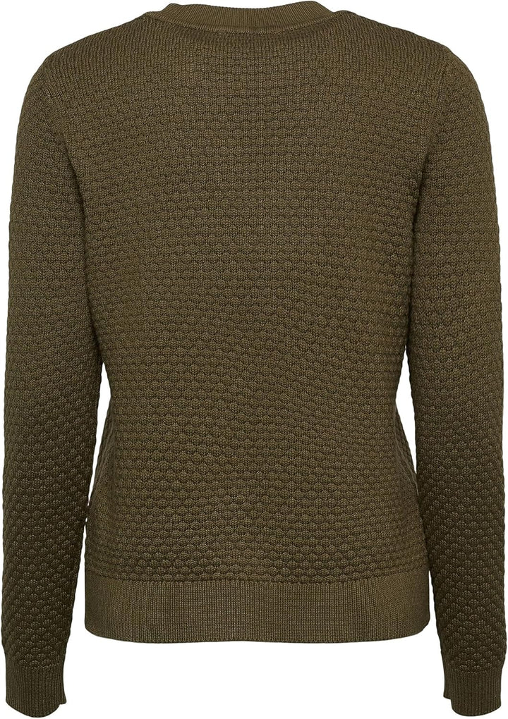 ESPRIT Damen Pullover XXS 355/Dark Khaki, XXS 355/Dark Khaki