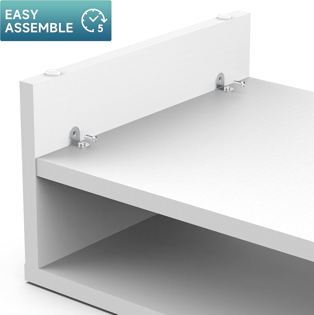 FITUEYES Monitorständer Bildschirmständer aus Holz Ergonomischem Laptop-Druckerständer für Monitor L