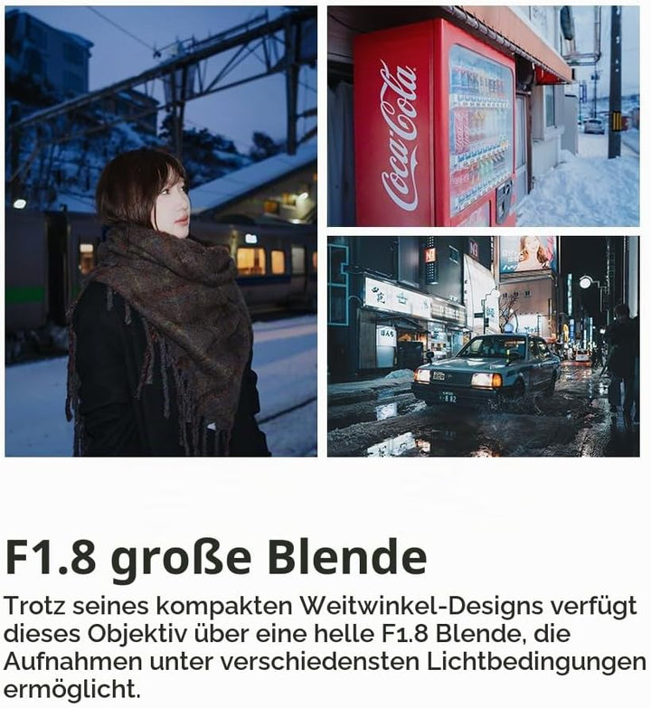 TTARTISAN AF 17mm F1.8 APS-C Objektiv für Fujifilm, Weitwinkel Autofokus Objektiv, Ultraleichter, Sc