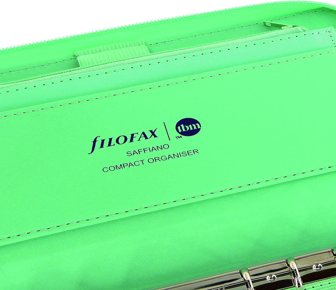 Filofax Saffiano Personal MT028776 Kompakter Reissverschluss-Organizer, limitierte Auflage, Lederopt