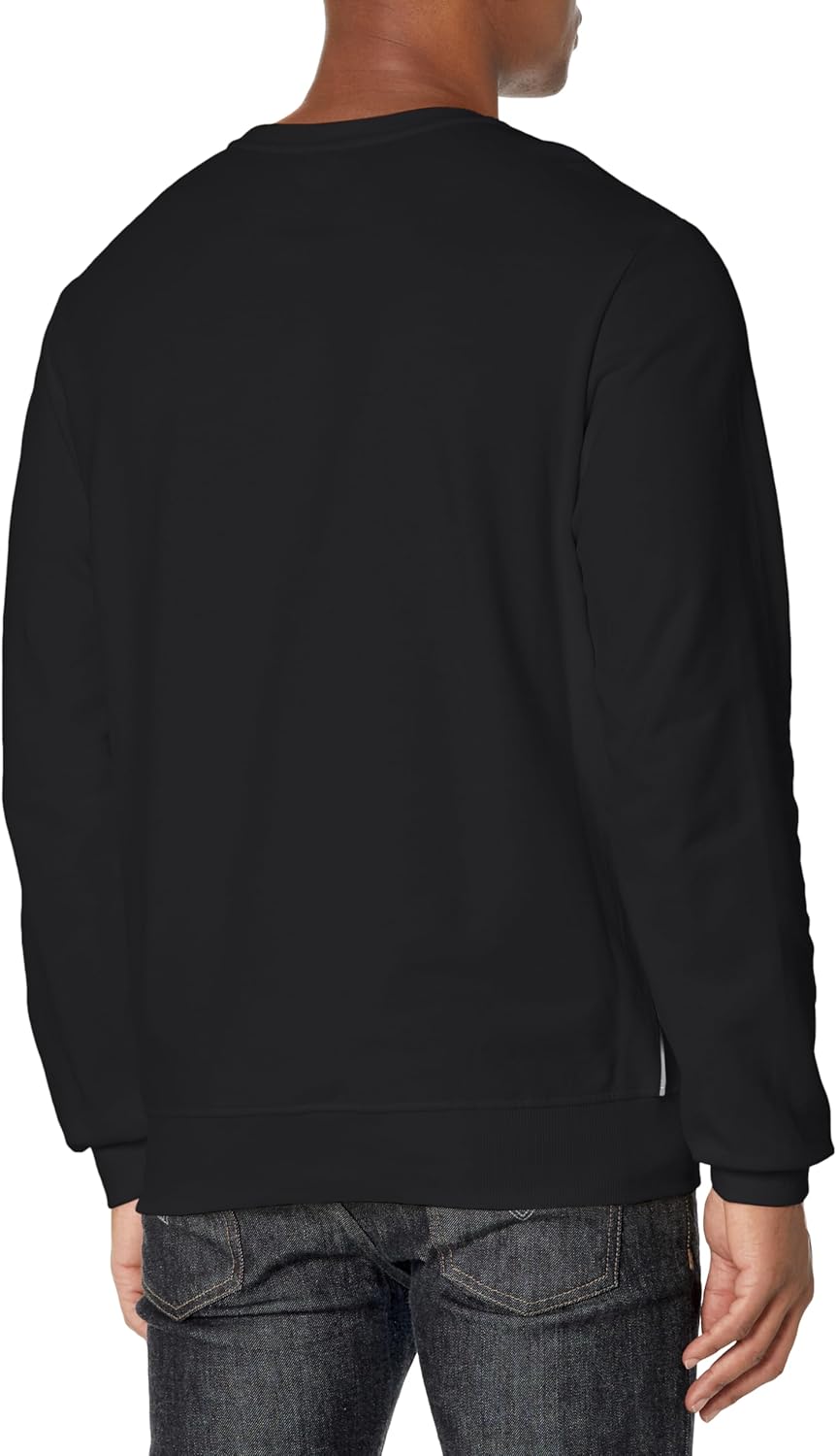 Emporio Armani Herren Men's Brushed Terry Crew Neck Sweater Sweatshirt XL Schwarz, XL Schwarz