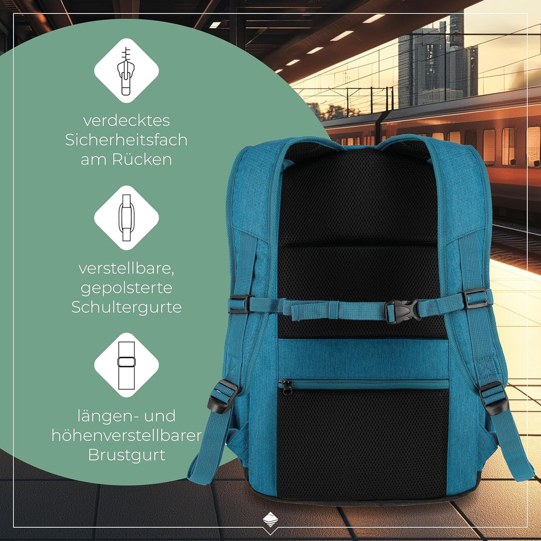 Travelite Handgepäck Rucksack mit gepoltertem Laptopfach, Laptop Rucksack 15,6 Zoll, KICK OFF, Tages