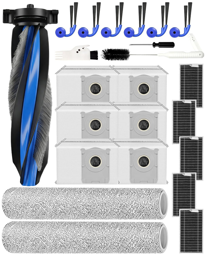 23 Stk. Zubehörsets für ECOVACS DEEBOT T90 OMNI/T90 PRO OMNI/X12 Pro Omni Saugroboter: 1 Hauptbürste