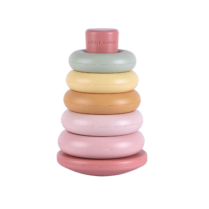Little Dutch Stapelturm Stapelringe Steckspiel Kunststoff Baby Kleinkind 6-teilig - rosa