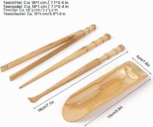 4 Stücke Natürliche Bambus Tee-Set Chinesische Klassische Teeservice Werkzeug Teezeremonie Zubehör K