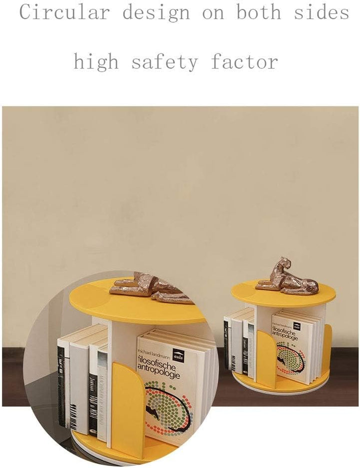 xuejuanshop Büro Bücherregal Desktop rotierende Bücherregal Bürospeicherregal Organizer Bürobedarf M