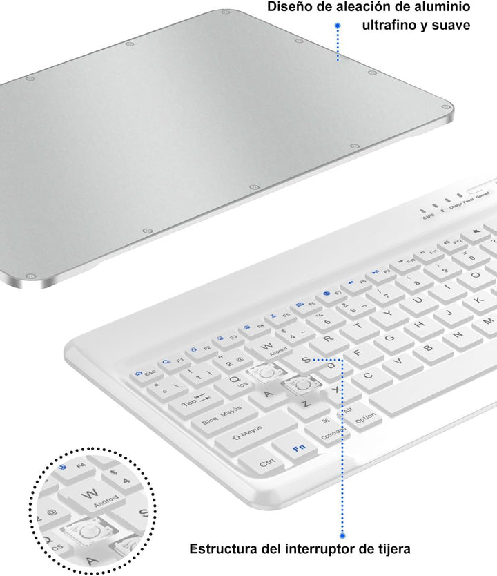 Tastatur für Redmi Pad Pro 12.1 | Schutzhülle Redmi Pad Pro mit Tastatur 2024 [Spanisch Ñ], kabellos