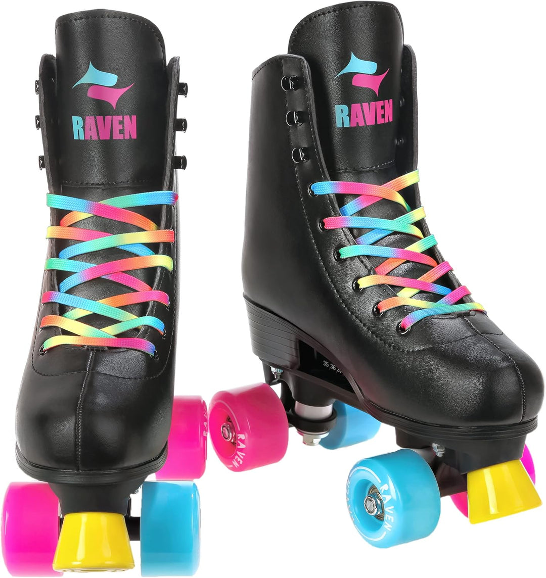 RAVEN Rollschuhe Roller Skates für Kinder Erwachsene Mädchen Damen verstellbar, 31-34 (20-21,5cm) Ir
