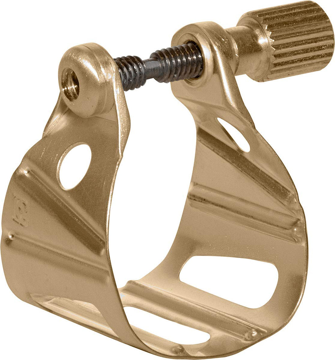 BG L20MJ Jazz-Ligatur gold lackiert - Alt-/Tenorsaxophon mit Metallmundstück