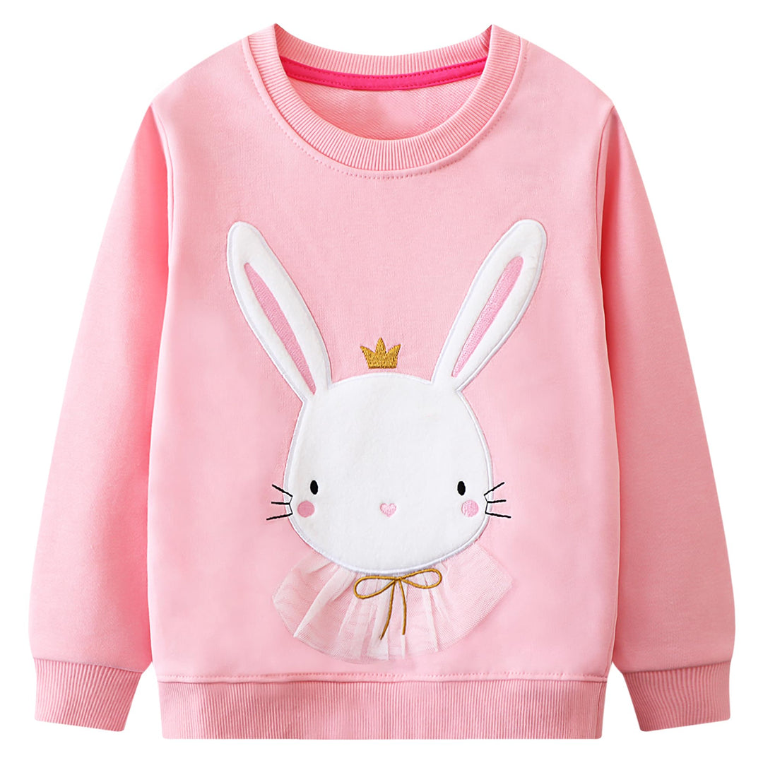 Sweatshirt Kinder Mädchen Regenbogen Einhorn Sweatshirt Pullover Sport Grau Rosa Langarm Warm Baumwo