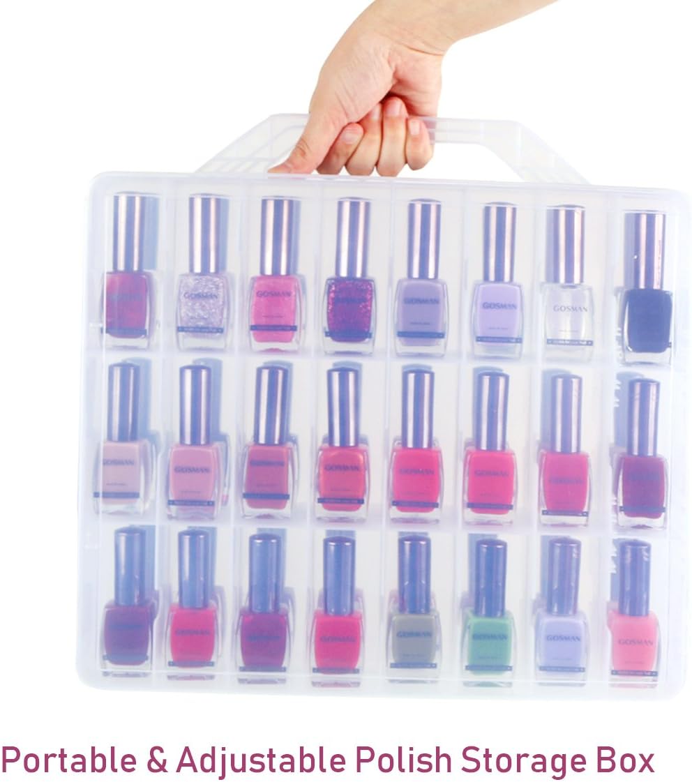 Kissbird Universal-Nagellack-Halter für 48 Flaschen, verstellbare Trennwände, platzsparend
