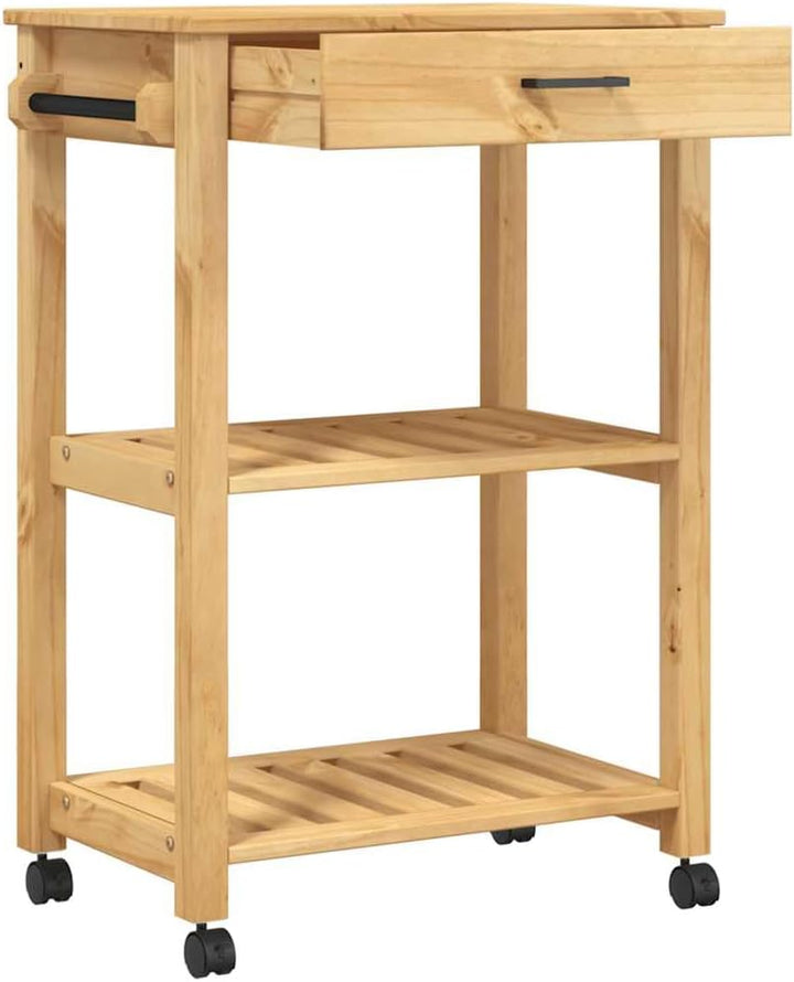 vidaXL Küchenwagen, Servierwagen mit viel Stauraum, Beistellwagen für Küche Wohnzimmer Badezimmer, T