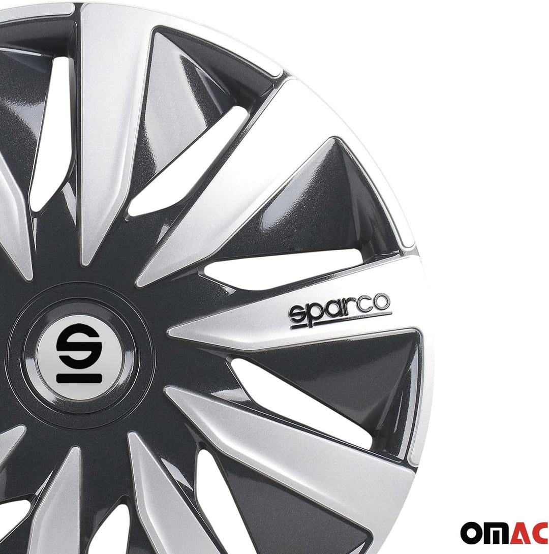 Satz Sparco Radzierblenden Lazio 16-Zoll Grau/Silber 16" Grau, 16" Grau