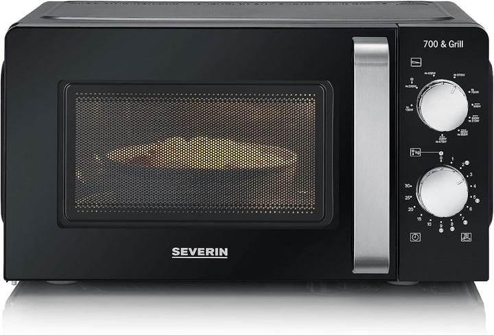 SEVERIN 2-in-1 Mikrowelle mit Grill 700 W, 900 W Grill, Grillofen mit 9 Automatikprogrammen, Mikrowe