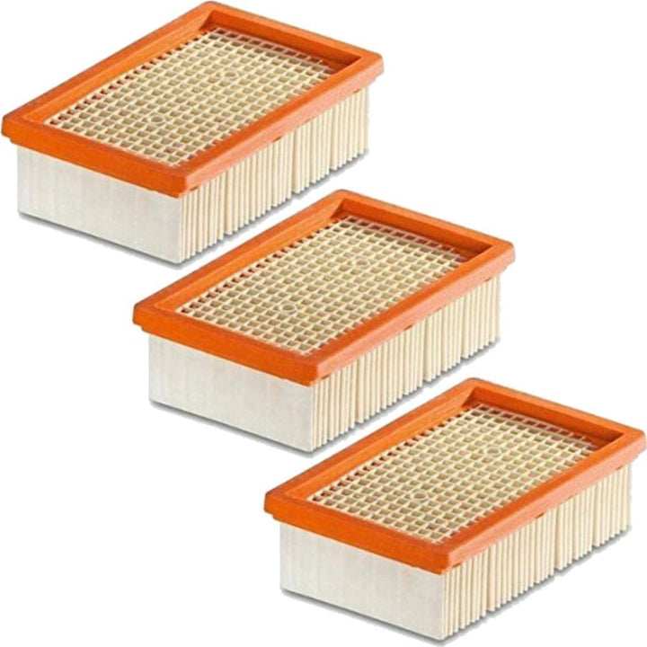 M&amp;M Smartek 3x Flachfaltenfilter für Kärcher WD4-WD6/MV4-MV6 MV5, MV 5P, Premium 3 Filter, MV5, MV 5