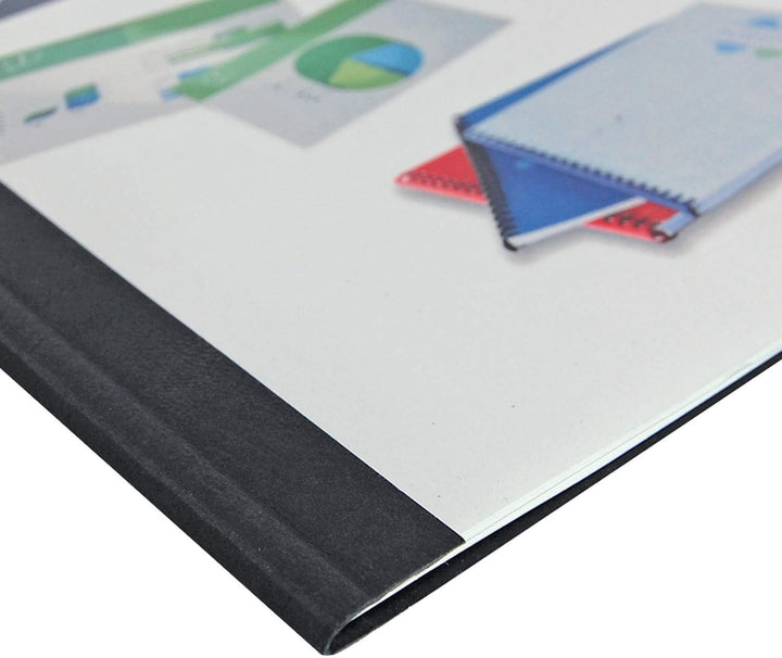 GBC LeatherGrain Thermo-Bindemappen, 100 Stück, A4, königsblau, 3mm königsblau 3 mm, königsblau 3 mm