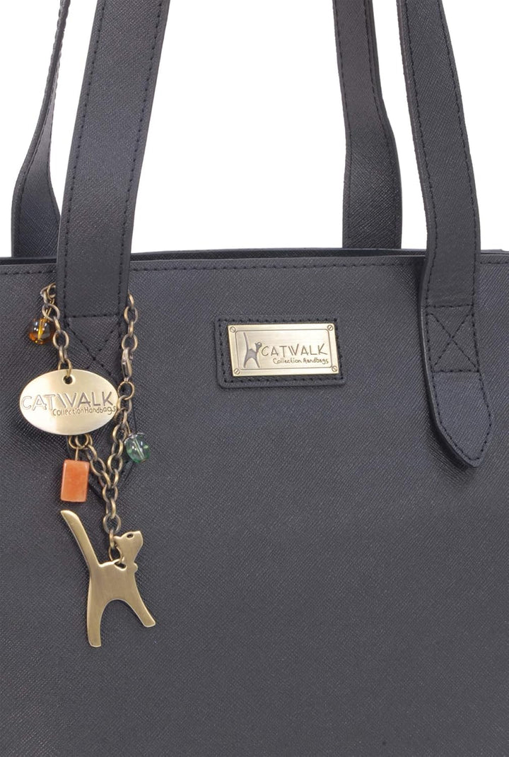 Catwalk Collection Handbags - "Saffiano Wasserbeständiges Leder - Tote Grosse/Schultertasche/Shopper