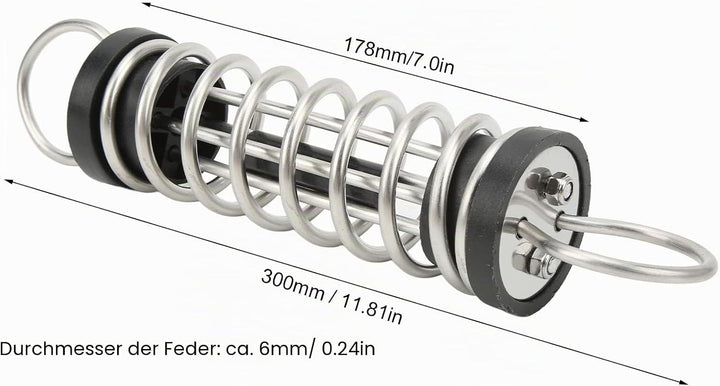 Stossdämpfende Feder, 6 X 300 Mm Dock Line Mooring Springs Stossdämpfende Bootsfedern aus Edelstahl