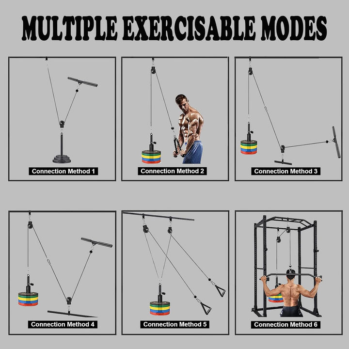 Taeku Seilzug-Fitness, Verbesserte Gewicht Seilzugsystem für LAT Pull Down Bizeps Curl Trizeps Armtr