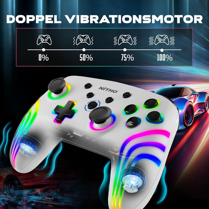 NITHO NEXUS Wireless Controller Kompatibel mit Switch/Switch 2/Lite/OLED/PC/Android, Gamepad mit 6 A
