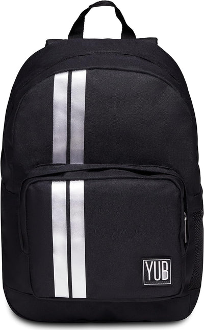 Seven Yub Unisex-Rucksack mit einem Fach — Erwachsene, Schwarz, Einheitsgrösse Silber, Silber