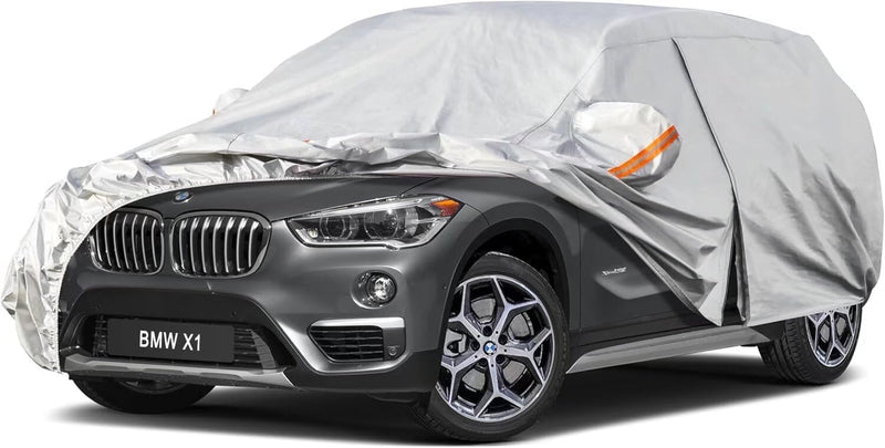 Kayme Autoplane Wasserdicht Atmungsaktiv für BMW X1 (2009-2024), 6 Schichten Vollgarage Autoabdeckun