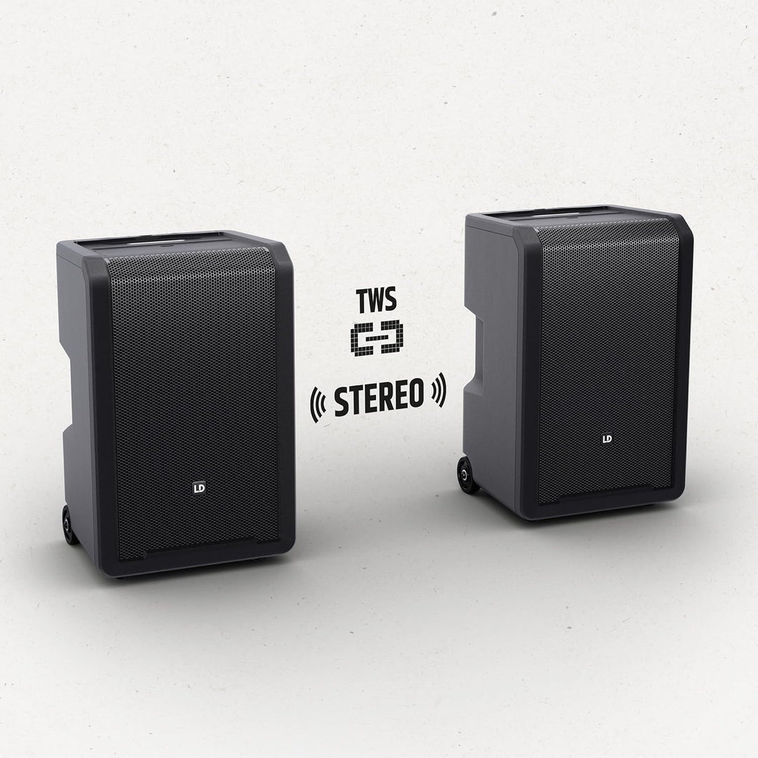 LD Systems ANNY 10 HHD B5 - Mobiler Bluetooth PA Lautsprecher mit Akku, Mixer und 1x Funkmikrofon 58