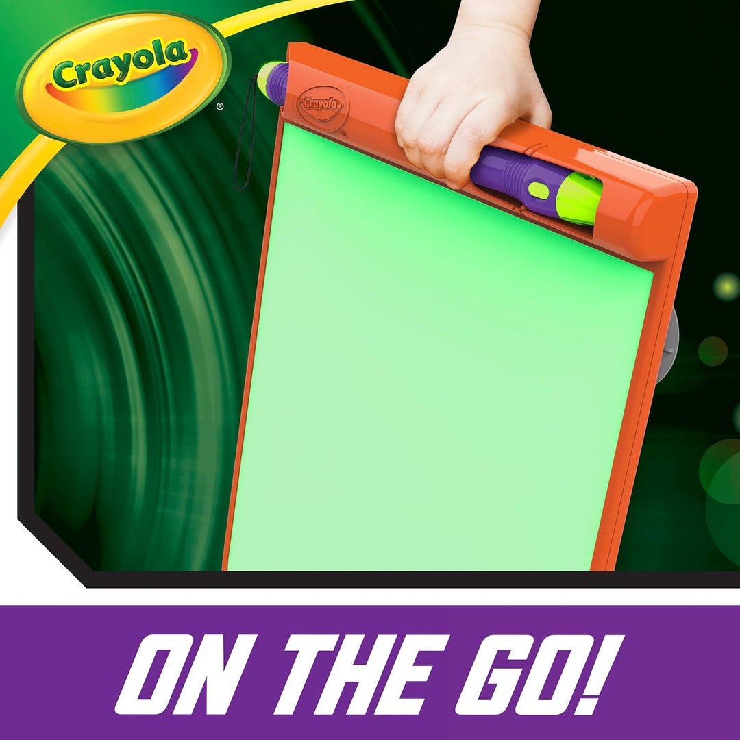 Crayola - Travel Glow Art Studio, Leuchttafel, Spiel und Geschenk für Kinder, ab 6 Jahren, 04-2506