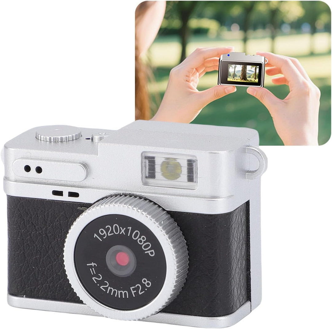 Annadue Vintage Keychain Kamera 1080p HD, 2MP Foto und Videos, 0,96 Zoll Bildschirm, LED Fülllicht,