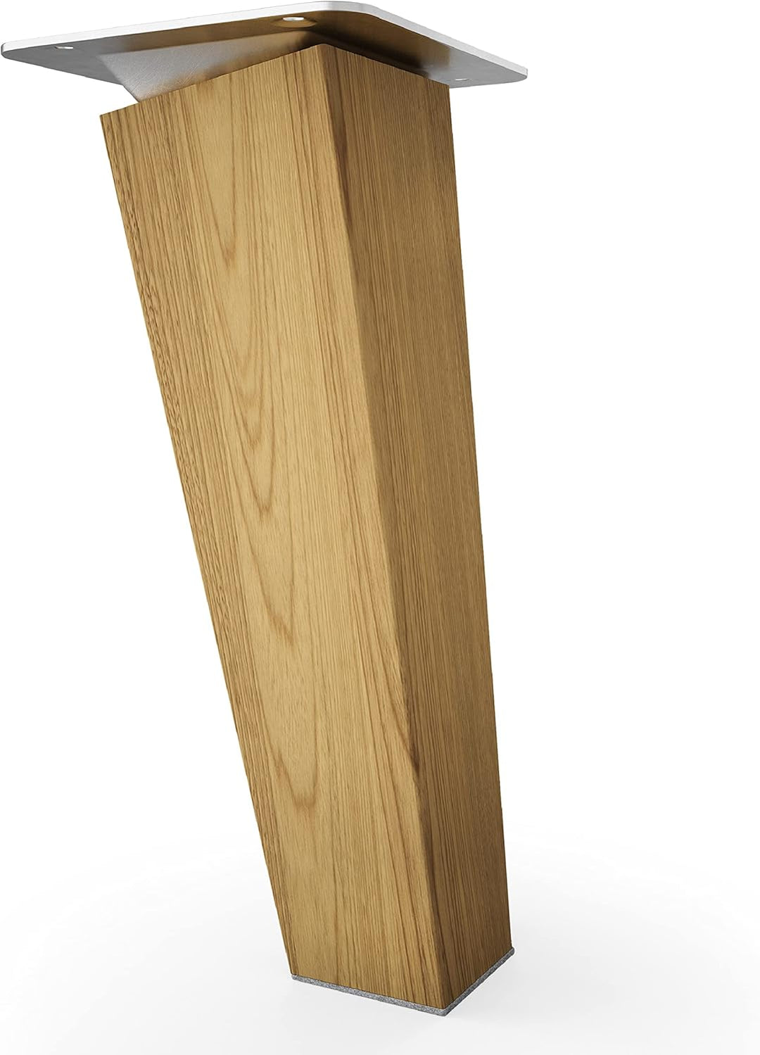 Sossai® Holz-Tischbeine - Clif Square | Öl-Finish | Höhe: 15 cm | HMF4 | eckig, konisch (schräge Aus
