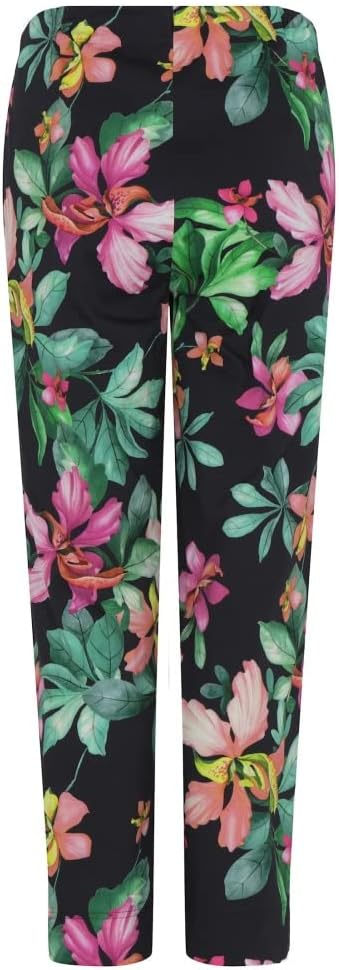 Robell, Rose09 leichte Sommerhose mit floralen Druck 38, 38
