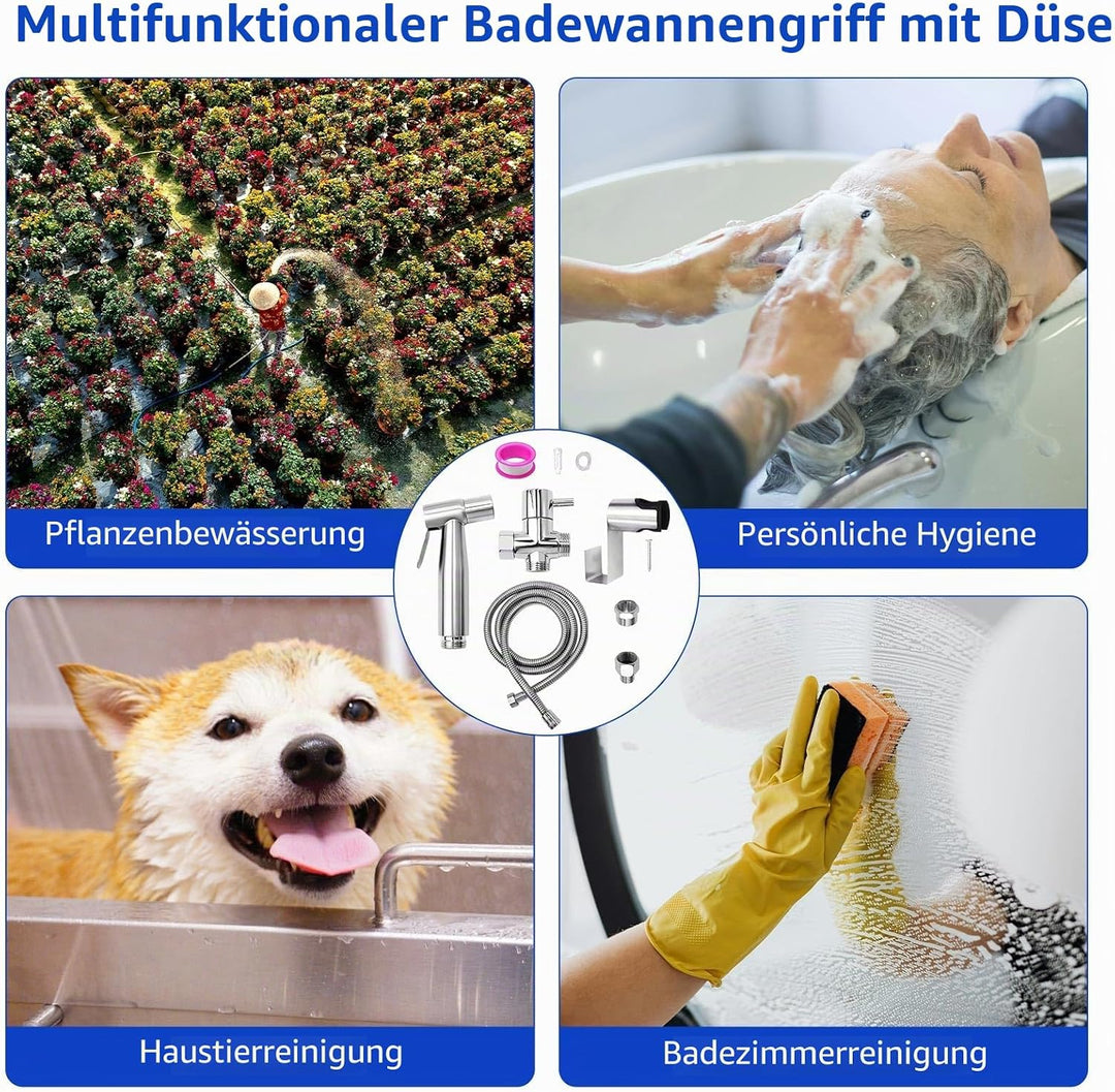 Bidet Handbrause Bidet Handbrause Set Aus Edelstahl für WC Bidet-Hand Gehalten Sprayer Edelstahl Mit