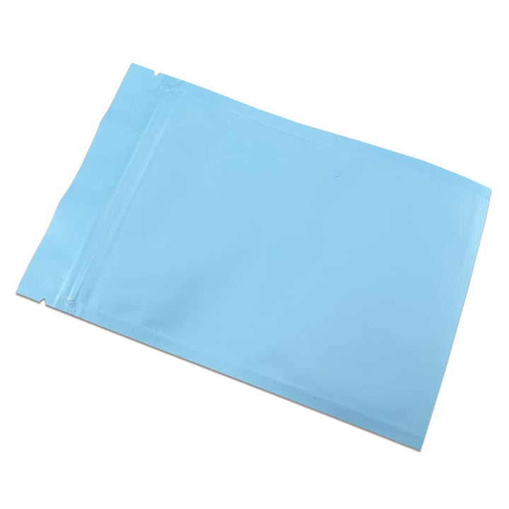 WACCOMT Pack 100 Stücke Matte Aluminiumfolie Verpackung Tasche Reissverschluss Selbstdicht Flachbeut