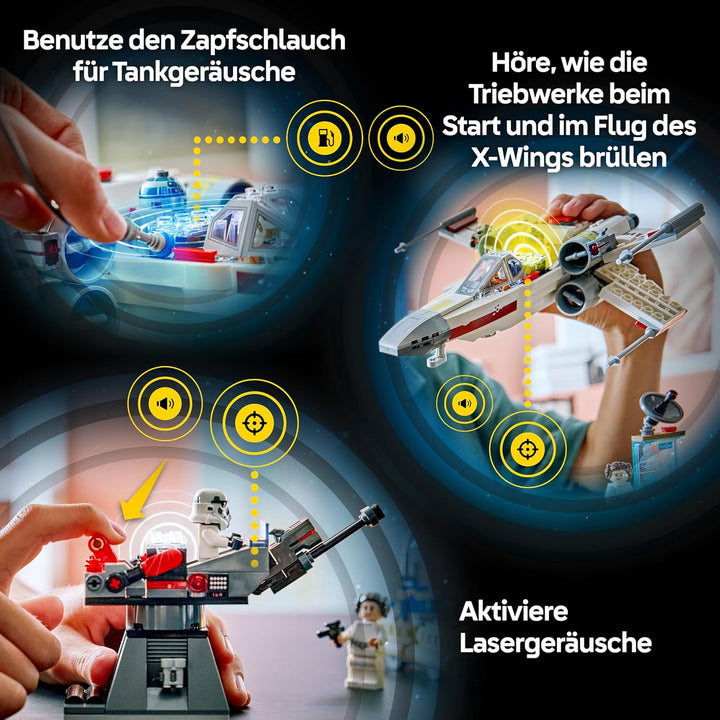 LEGO Star Wars 75423 SMART Play: Lukes Rot Fünf X-Wing - Interaktives All-in-1 Spielset mit SMART Br